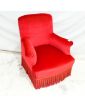 Red Upholstered Armchair