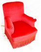 Red Upholstered Armchair
