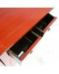 Small Asian Red Lacquered Cabinet 2 Doors 2 Drawers