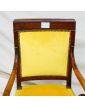 Fauteuil à Crosse en Velours Jaune