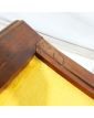 Yellow Velvet Cross Armchair