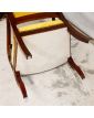 Fauteuil à Crosse en Velours Jaune