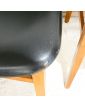 Série de 4 Chaises Style Scandinave en Skaï Noir