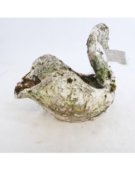 Ancienne Jardinière Cygne en Ciment