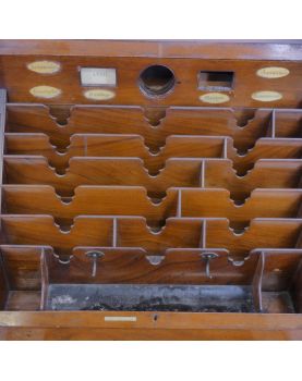 Petit Cabinet Porte Lettres en Acajou XIXe Siècles