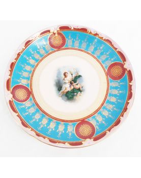 Plat en Porcelaine Décor Angelot