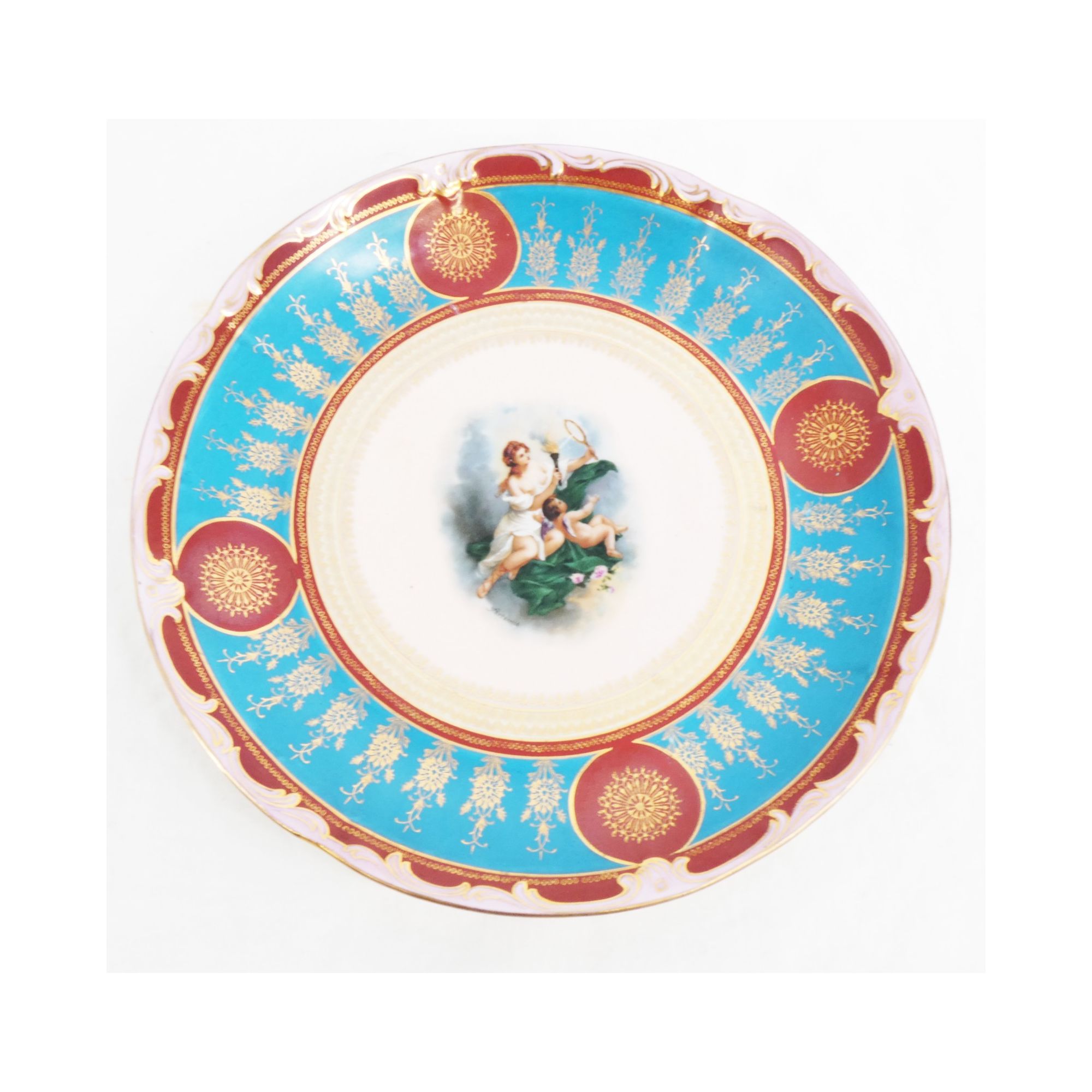 Plat en Porcelaine Décor Angelot Plat en Porcelaine Décor Angelot