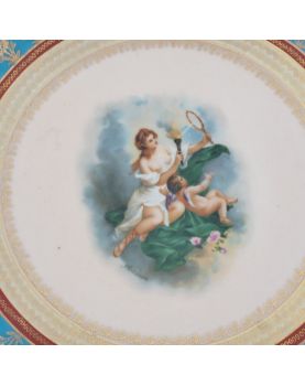 Plat en Porcelaine Décor Angelot