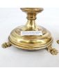 Paire de Bougeoirs d'Autel en Laiton Pieds Tripode en Pattes de Lion