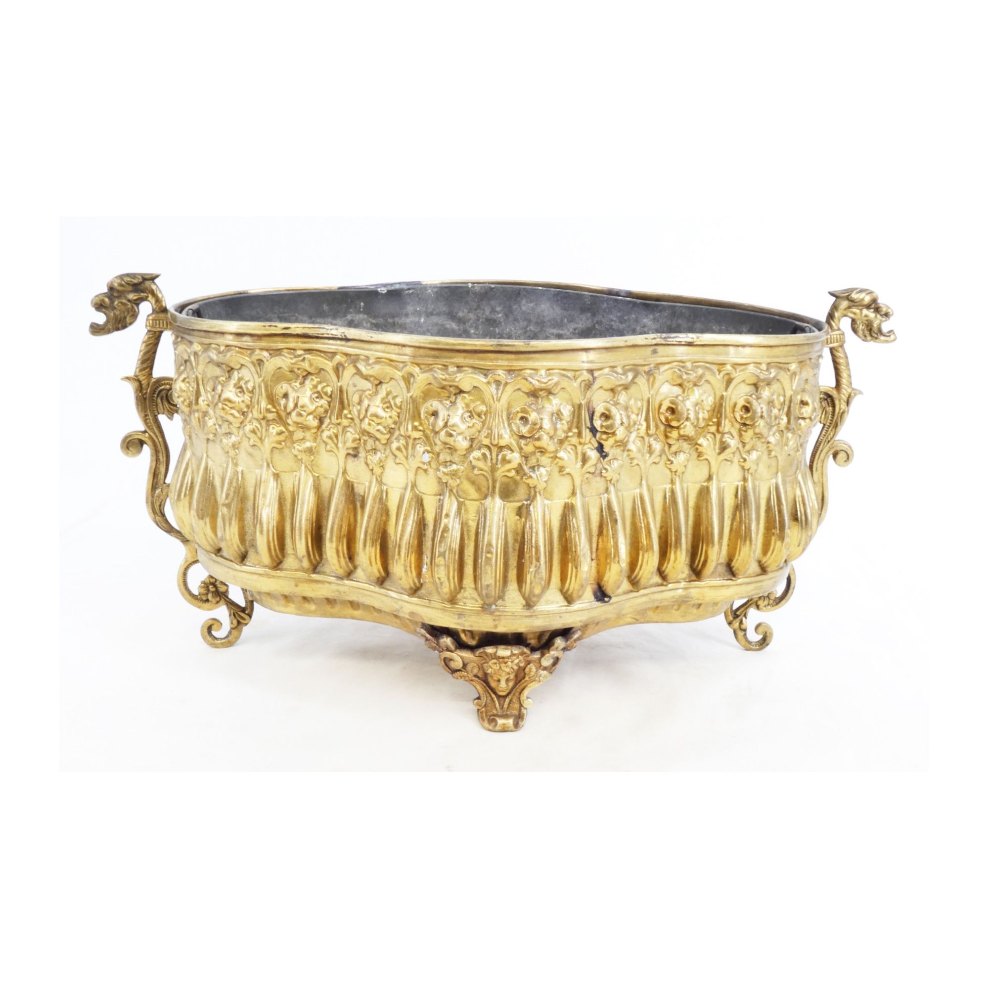 Repulsed Brass Planter Repulsed Brass Planter