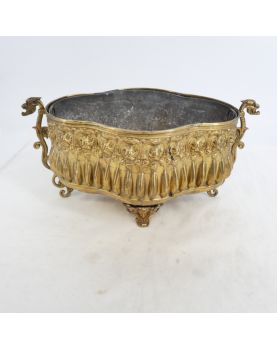 Jardinière en Laiton Repoussé