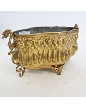 Jardinière en Laiton Repoussé