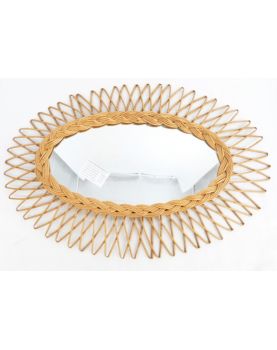 Miroir en Rotin Ovale