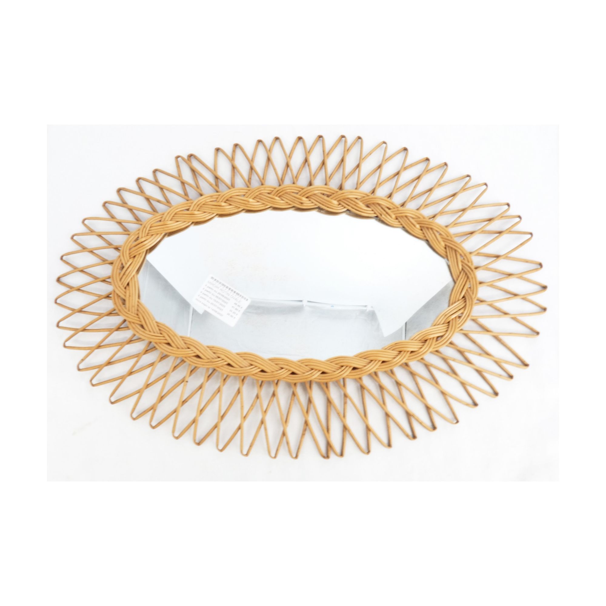 Miroir en Rotin Ovale Miroir en Rotin Ovale