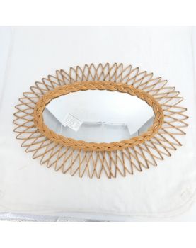 Miroir en Rotin Ovale