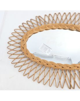 Miroir en Rotin Ovale