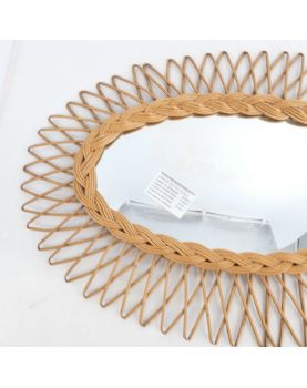 Miroir en Rotin Ovale