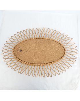 Oval Rattan Mirror