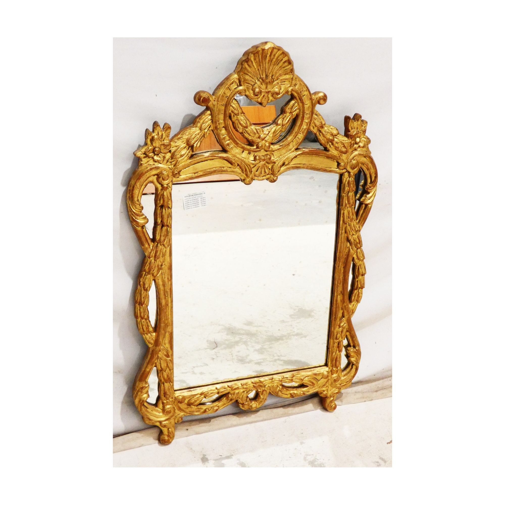 Miroir Doré Modèle Coquille Miroir Doré Modèle Coquille
