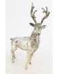 Cerf en Métal Argenté