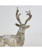 Cerf en Métal Argenté