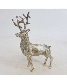 Cerf en Métal Argenté