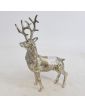 Cerf en Métal Argenté