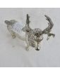 Cerf en Métal Argenté