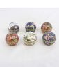 Série de 6 Petite Boîte Ronde Cloisonnée Asie
