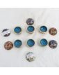 Série de 6 Petite Boîte Ronde Cloisonnée Asie