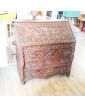 19th Century Carved Secretary with 3 Glass Top Drawers