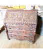 19th Century Carved Secretary with 3 Glass Top Drawers