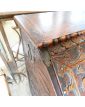19th Century Carved Secretary with 3 Glass Top Drawers