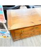 Commode Secrétaire XIXe Siècle 3 Tiroirs en Merisier avec Plaque en Verre