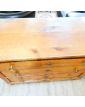 19th Century Chest of Drawers with 3 Cherry Wood Drawers and Glass Top