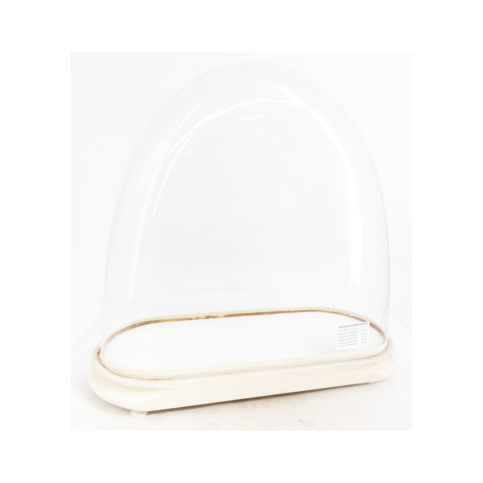 Globe de Pendule en Verre avec Socle Peint Globe de Pendule en Verre avec Socle Peint
