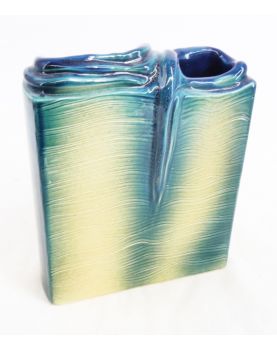 Earthenware Vase with Draped Look