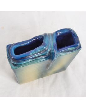 Earthenware Vase with Draped Look