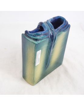 Earthenware Vase with Draped Look