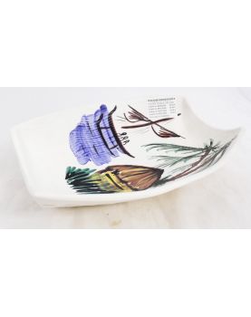 Coupe Ovale VALLAURIS Décor Africain