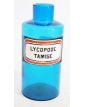 Ancien Flacon de Pharmacie Verre Bleu Sans Bouchon