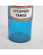 Ancien Flacon de Pharmacie Verre Bleu Sans Bouchon