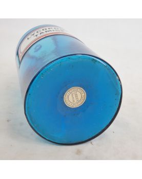 Ancien Flacon de Pharmacie Verre Bleu Sans Bouchon