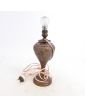 Art Nouveau Copper Lamp Base with Floral Decor