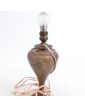 Art Nouveau Copper Lamp Base with Floral Decor