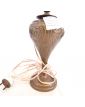 Art Nouveau Copper Lamp Base with Floral Decor