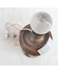 Art Nouveau Copper Lamp Base with Floral Decor