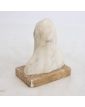 Petit Buste en Albâtre avec Socle en Marbre