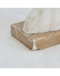 Petit Buste en Albâtre avec Socle en Marbre
