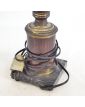 Pied de Lampe en Placage Style Empire sur Socle en Marbre